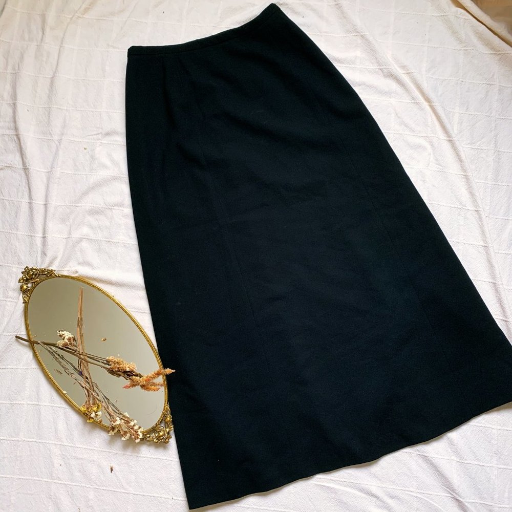 TALBOTS - Vintage Black Wool Skirt